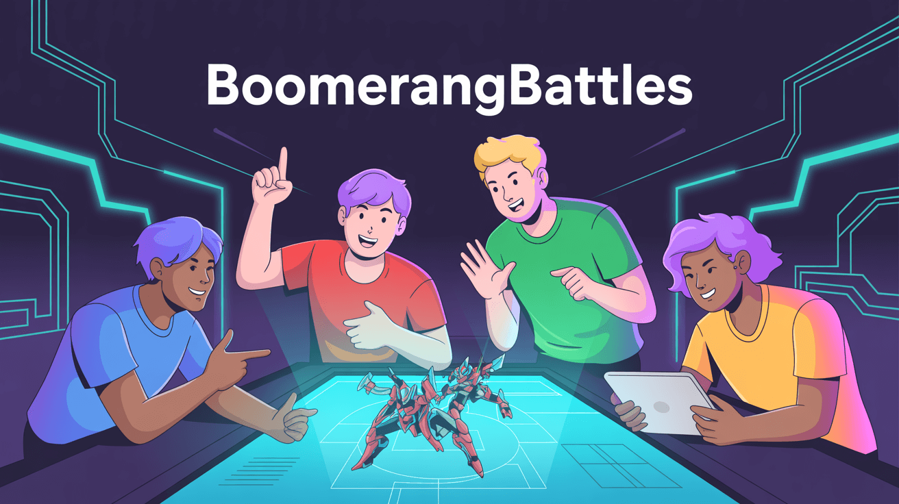 BoomerangBattles team collaborating on gaming platform